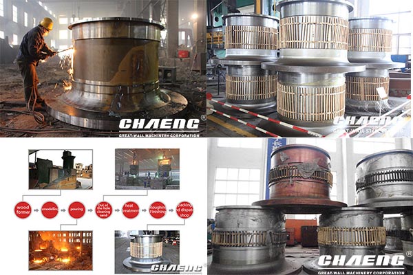 Ball mill trunnion steel casting between 5-30T